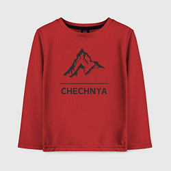 Лонгслив хлопковый детский Чечня Россия, цвет: красный