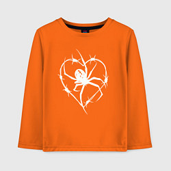 Лонгслив хлопковый детский Spider love, цвет: оранжевый