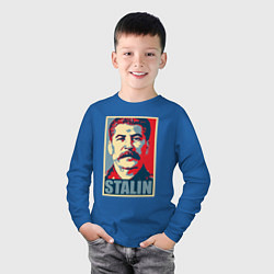 Лонгслив хлопковый детский Stalin USSR, цвет: синий — фото 2