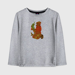 Лонгслив хлопковый детский Емеля с щукой, цвет: меланж