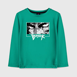 Лонгслив хлопковый детский Ярость Гатса аниме, цвет: зеленый