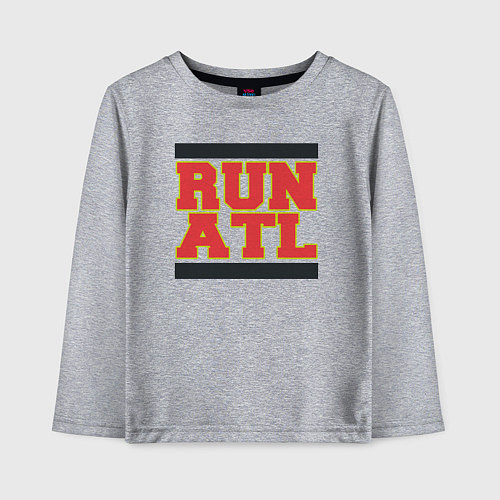 Детский лонгслив Run Atlanta Hawks / Меланж – фото 1