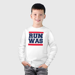 Лонгслив хлопковый детский Run Washington Wizards, цвет: белый — фото 2