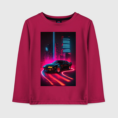 Детский лонгслив KITT auto - неон / Маджента – фото 1