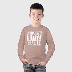 Лонгслив хлопковый детский Straight outta Skalitz, цвет: пыльно-розовый — фото 2