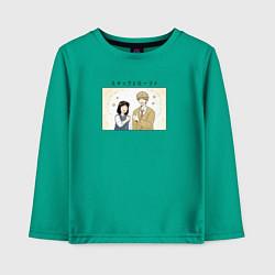 Лонгслив хлопковый детский Пара - Долой безделье, цвет: зеленый