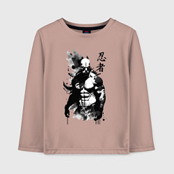 Лонгслив хлопковый детский Накачанный Гомер Симпсон, цвет: пыльно-розовый