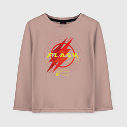 Лонгслив хлопковый детский The Flash logotype, цвет: пыльно-розовый