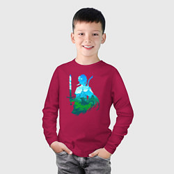 Лонгслив хлопковый детский Персонаж Линк, цвет: маджента — фото 2