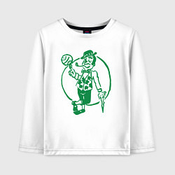 Лонгслив хлопковый детский Celtics man, цвет: белый