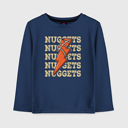 Лонгслив хлопковый детский Nuggets lightning, цвет: тёмно-синий