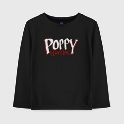 Лонгслив хлопковый детский Poppy Playtime лого, цвет: черный