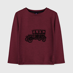 Лонгслив хлопковый детский Ford Model T, цвет: меланж-бордовый