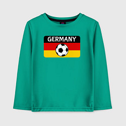 Лонгслив хлопковый детский Football Germany, цвет: зеленый