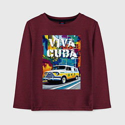 Детский лонгслив Viva Cuba - car - retro