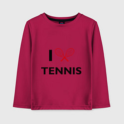 Лонгслив хлопковый детский I Love Tennis, цвет: маджента