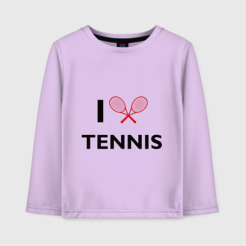 Детский лонгслив I Love Tennis / Лаванда – фото 1