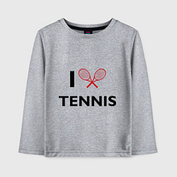 Лонгслив хлопковый детский I Love Tennis, цвет: меланж
