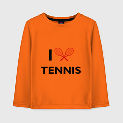 Лонгслив хлопковый детский I Love Tennis, цвет: оранжевый