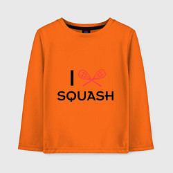 Лонгслив хлопковый детский I Love Squash, цвет: оранжевый