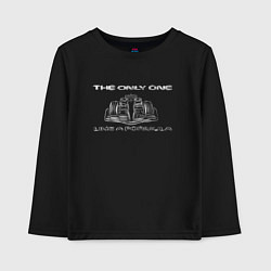 Лонгслив хлопковый детский The only one - болид, цвет: черный