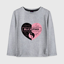 Детский лонгслив Blackpink сердце