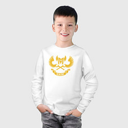 Лонгслив хлопковый детский Gam Esports лого, цвет: белый — фото 2