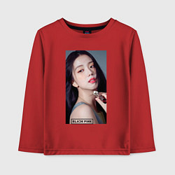 Лонгслив хлопковый детский Kim Jisoo, цвет: красный