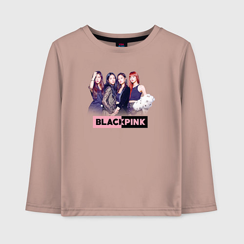 Детский лонгслив Blackpink girls / Пыльно-розовый – фото 1