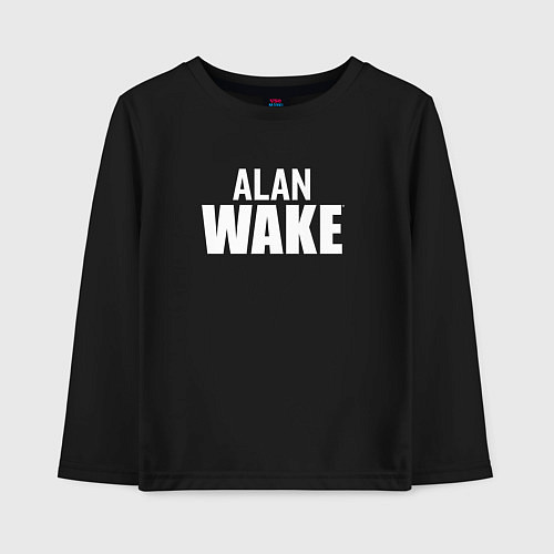 Детский лонгслив Alan Wake logo / Черный – фото 1