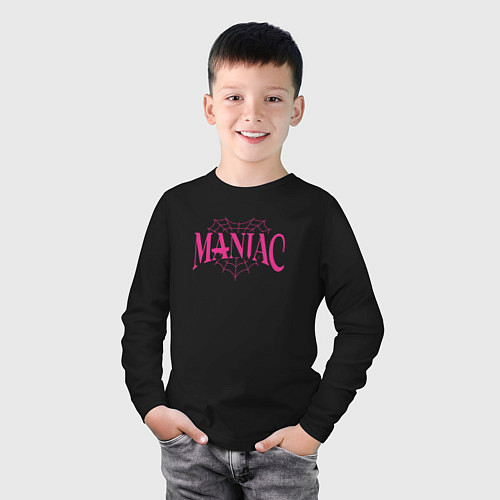 Детский лонгслив Maniac - stray kids / Черный – фото 3