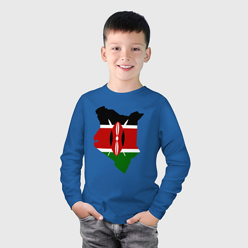 Детский лонгслив Кения / Синий – фото 3