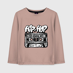 Лонгслив хлопковый детский Hip hop oldschool, цвет: пыльно-розовый