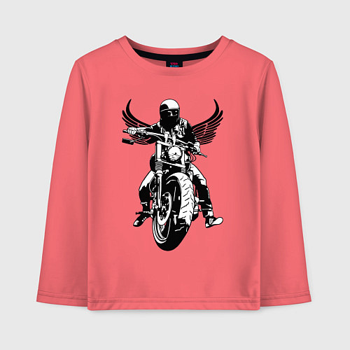 Детский лонгслив Biker wings / Коралловый – фото 1