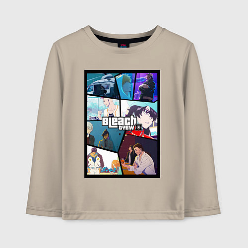Детский лонгслив Блич в стиле гта / Миндальный – фото 1