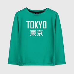 Лонгслив хлопковый детский Japan - Tokyo, цвет: зеленый
