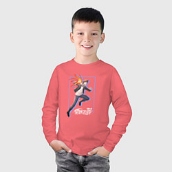 Лонгслив хлопковый детский Маг на полную ставку - Мо Фан, цвет: коралловый — фото 2