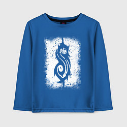 Лонгслив хлопковый детский Slipknot logo, цвет: синий