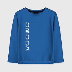 Детский лонгслив Omoda white vertical logo