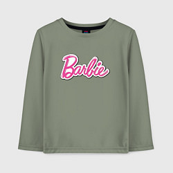 Лонгслив хлопковый детский Barbie title, цвет: авокадо