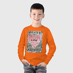 Лонгслив хлопковый детский Amore mio, цвет: оранжевый — фото 2
