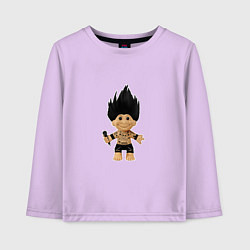 Детский лонгслив Панк рок тролль c микрофоном