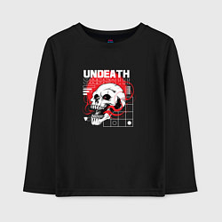 Лонгслив хлопковый детский Undeath, цвет: черный