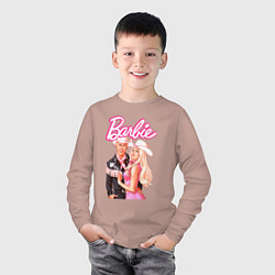 Лонгслив хлопковый детский Барби и Кен - Фильм, цвет: пыльно-розовый — фото 2