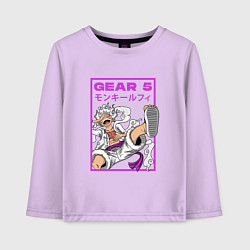 Детский лонгслив One piece - gear 5 белый