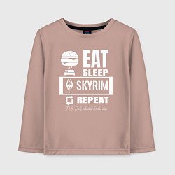 Лонгслив хлопковый детский Скайрим The Elder Scrolls, цвет: пыльно-розовый
