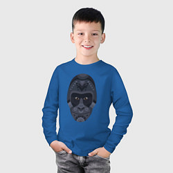 Лонгслив хлопковый детский Black gorilla, цвет: синий — фото 2