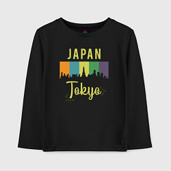 Лонгслив хлопковый детский Токио Япония, цвет: черный