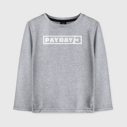 Лонгслив хлопковый детский Payday 3 logo, цвет: меланж