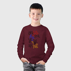 Лонгслив хлопковый детский Армения моя Алфавит, цвет: меланж-бордовый — фото 2